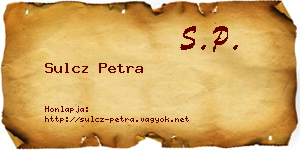 Sulcz Petra névjegykártya